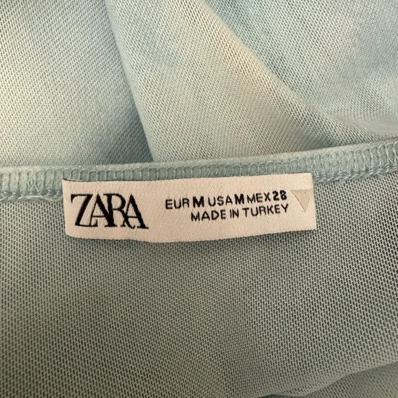 Zara Light Blue Mesh Top - Picture 5 of 5
